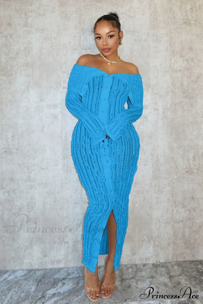 Pleated Off Shoulder Ruched Midi Dress image 3