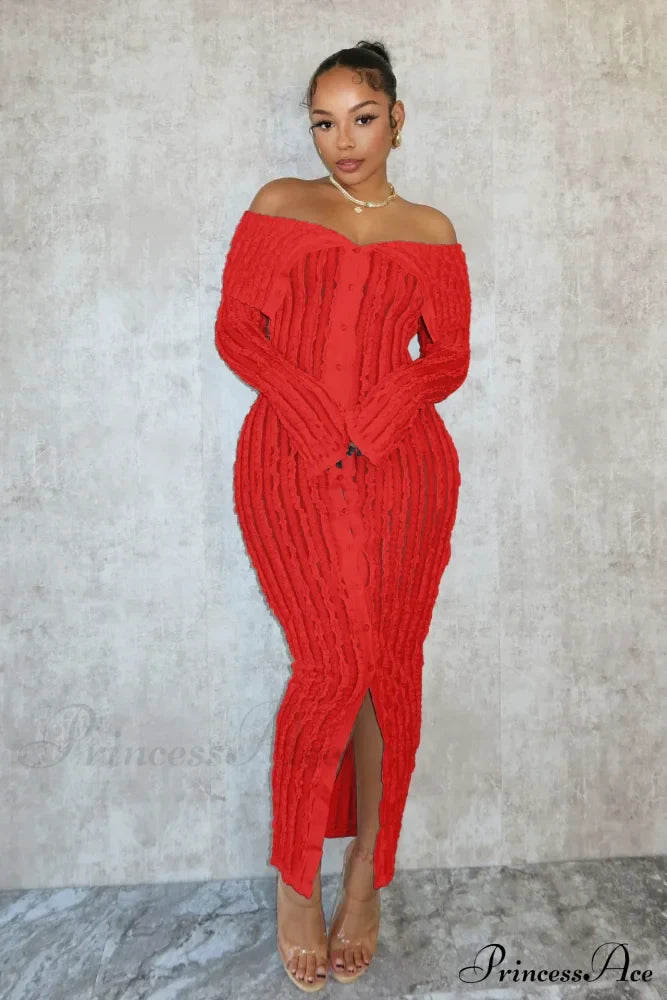 Pleated Off Shoulder Ruched Midi Dress image 5