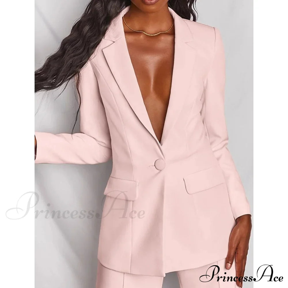 Women's Regular Pocket Coat Formal Fashion Suit image 3