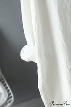 Women's Spring/Autumn Arm - Fit Blouse Loose Casual Gown with Long Buttons image 8