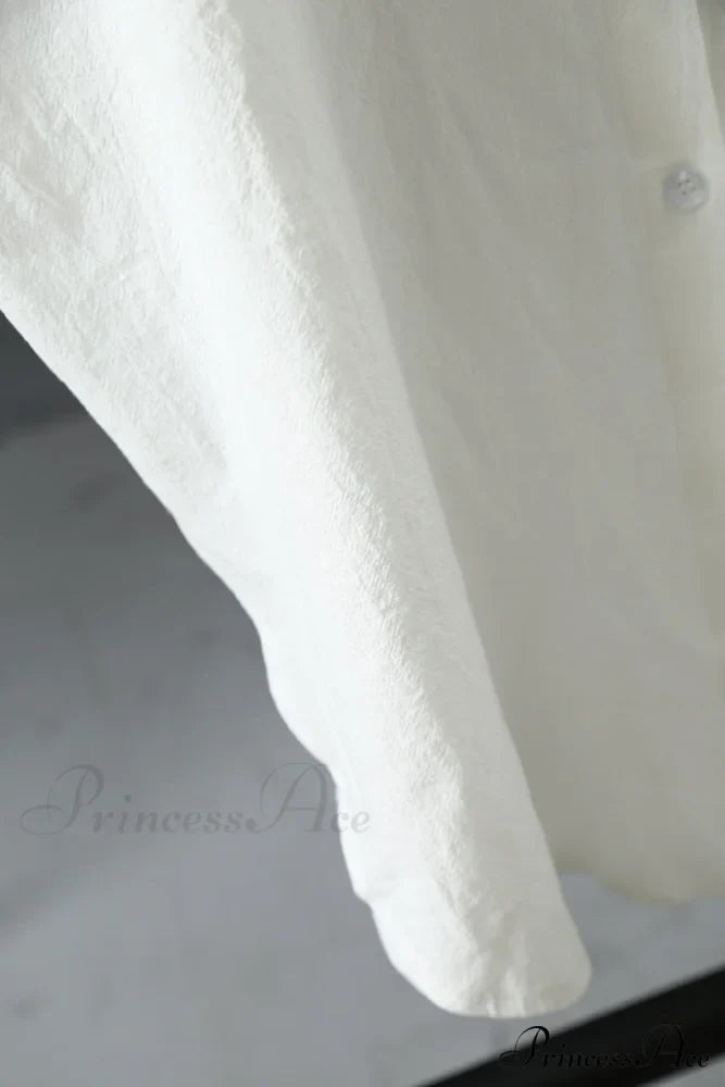 Women's Spring/Autumn Arm - Fit Blouse Loose Casual Gown with Long Buttons image 10
