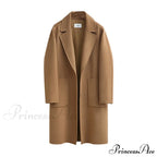 Wool Baggy Long Solid Simple All-match Overcoat image 1