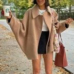 Wool Blends Khaki Green Long Sleeve Overcoat image 1