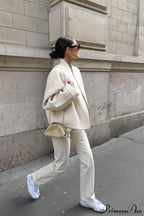 Woolen V-Neck Short Loose Chillax Coat image 5