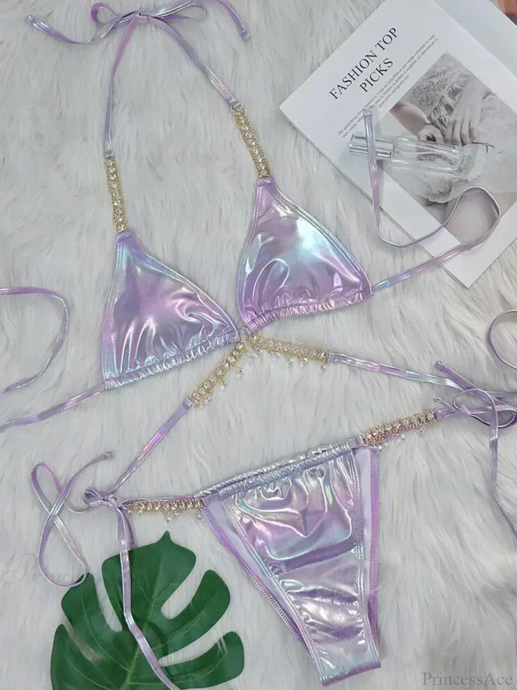 Wrap Around Metal Chains Bikini Set image 9