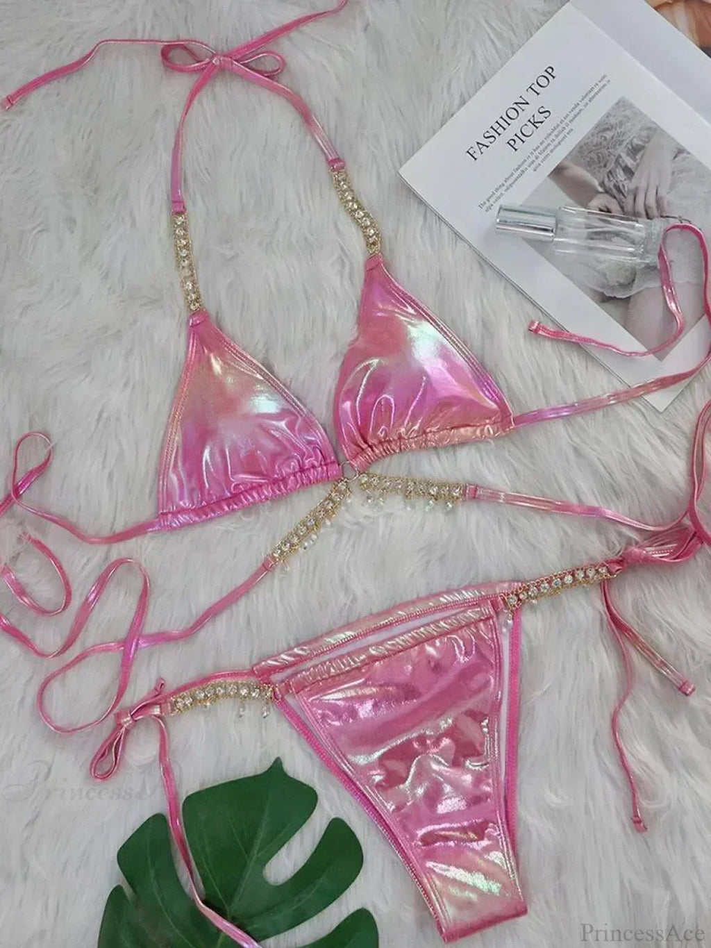 Wrap Around Metal Chains Bikini Set image 12