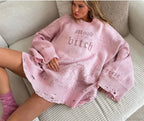 Y2K Baggy Ripped Knit Sweater image 8