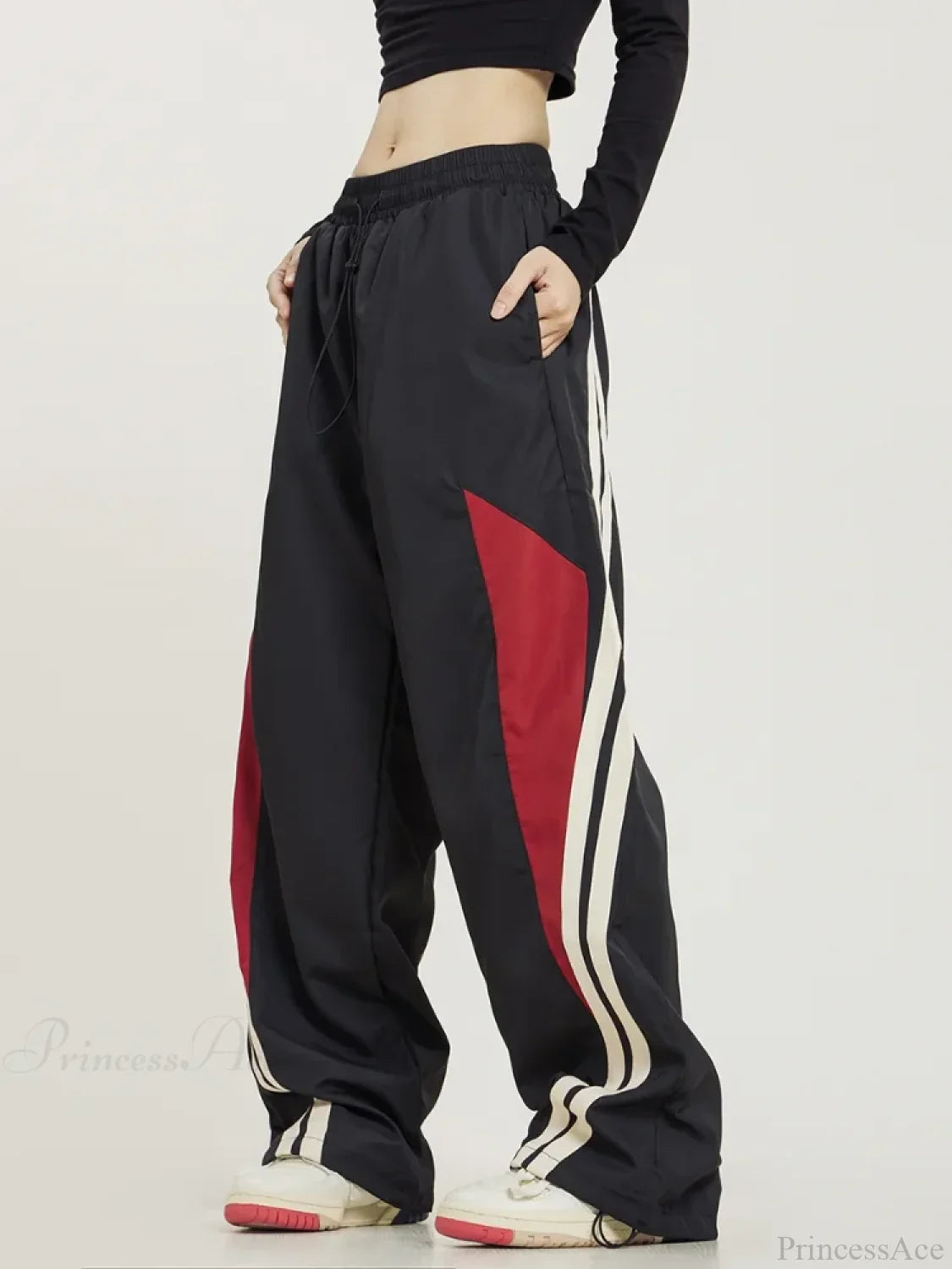 Y2K Black Oversized Baggy Pants image 4