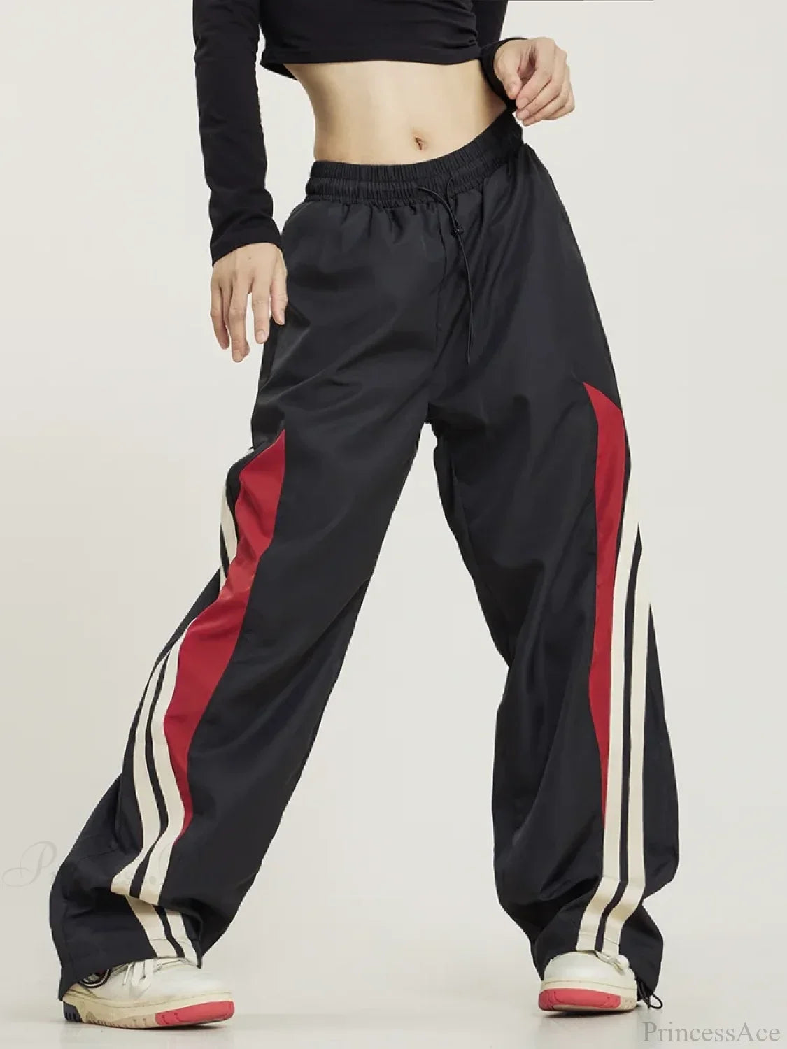 Y2K Black Oversized Baggy Pants image 1
