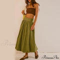 Y2K Bubble Maxi Color Ruffle Pleated Midi Skirt image 4