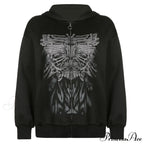Y2K Butterfly Print Hoodies image 3