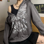 Y2K Butterfly Print Hoodies image 2
