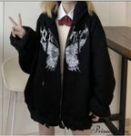 Y2K Butterfly Print Hoodies image 4