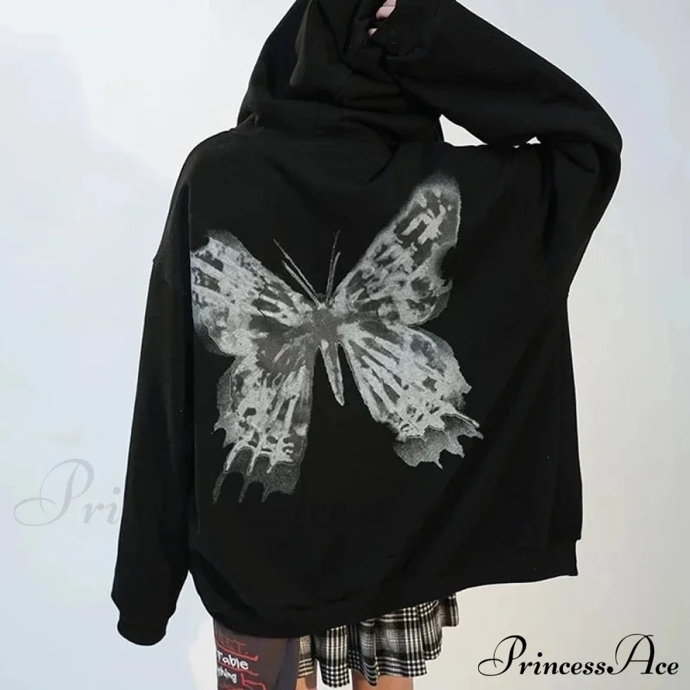 Y2K Butterfly Print Hoodies image 5