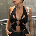 Y2K Circular Camisole Grunge Crop Top image 2
