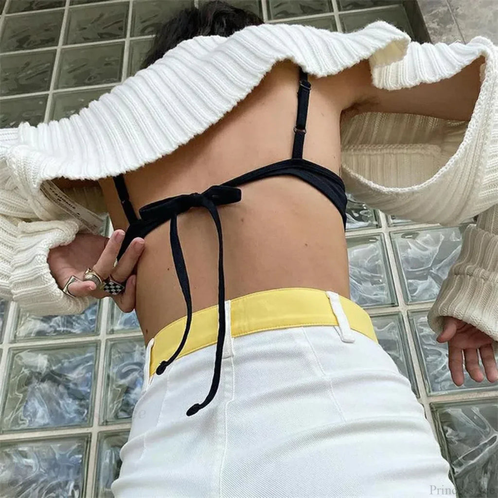 Y2K Drop Shoulder Crop Top Knit Cardigan image 5