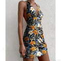 Y2K Floral Sleeveless Halter Neck Backless Floral Dress image 7