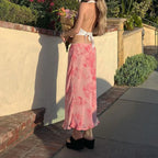Y2K Floral Straight Leg Loose Slim Low Waist Summer Skirt image 2