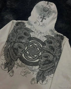 Y2K Gothic Skull Design Hoodie image 3