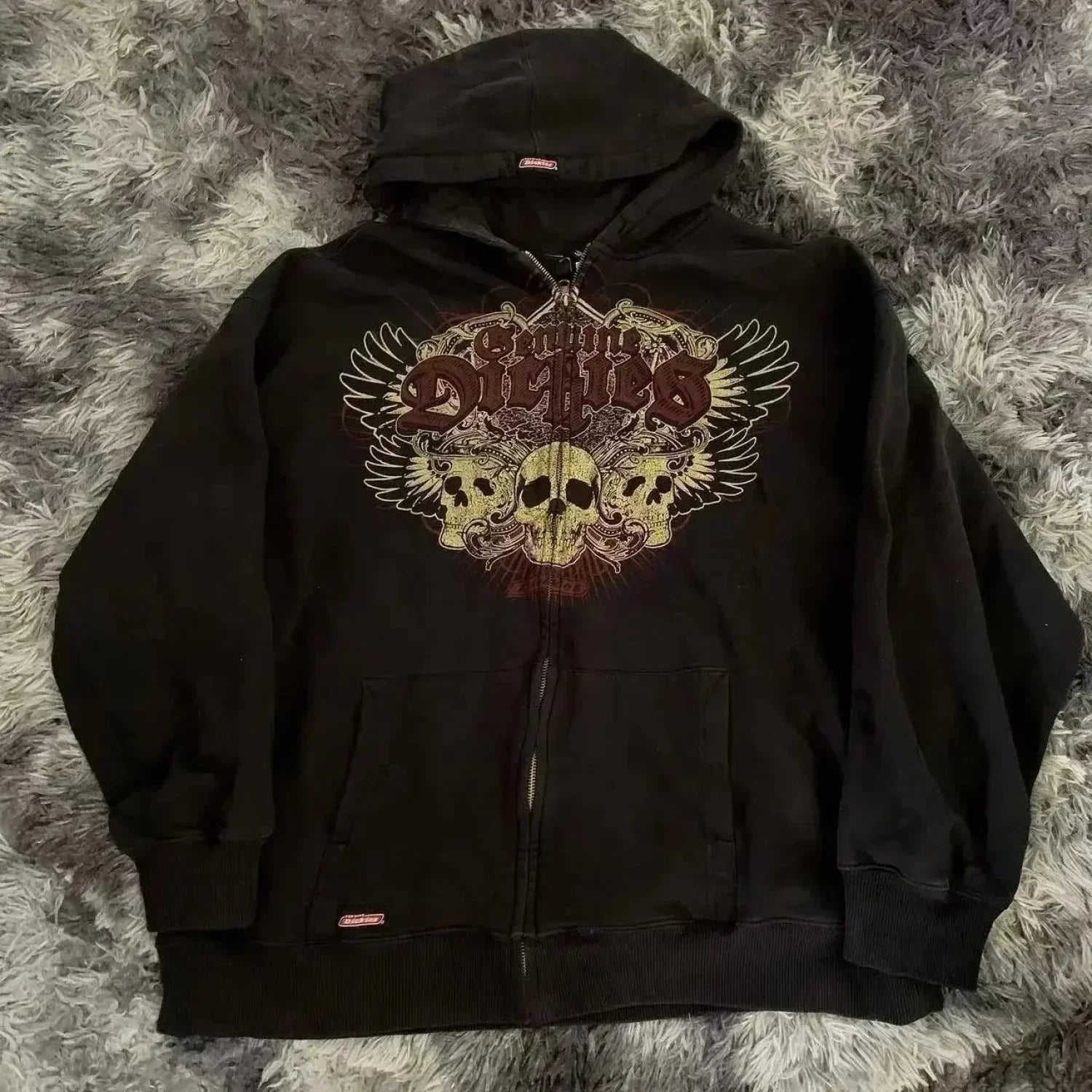 Y2K Gothic Skull Design Hoodie image 6