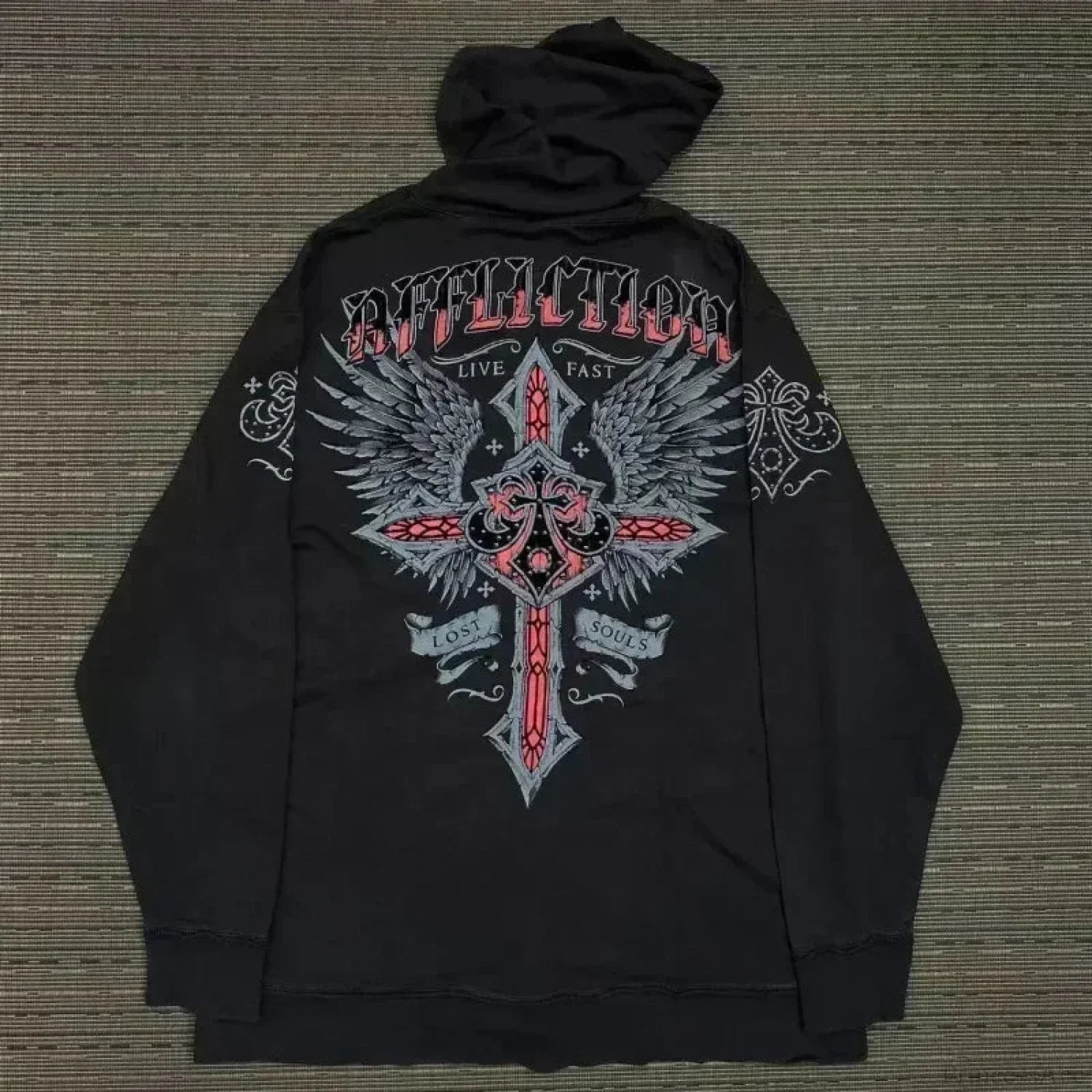 Y2K Gothic Skull Design Hoodie image 10