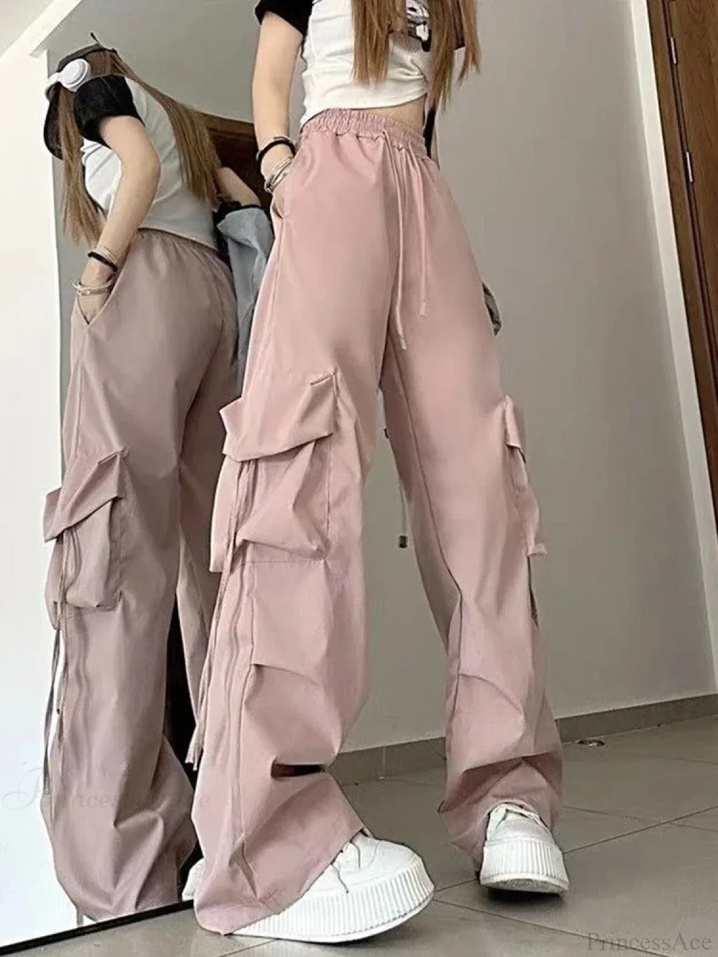 Y2K High Waist Cargo Pants image 5