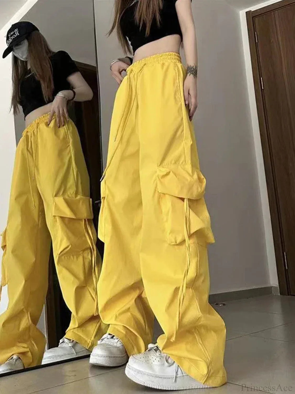 Y2K High Waist Cargo Pants image 4