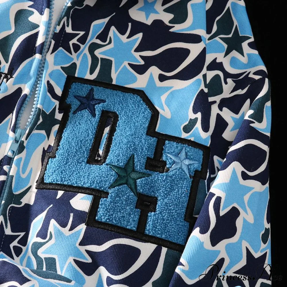 Y2k Hoodie Demon Streetwear Camouflage Up Embroidery Oversized Harajuku Zip Women image 3