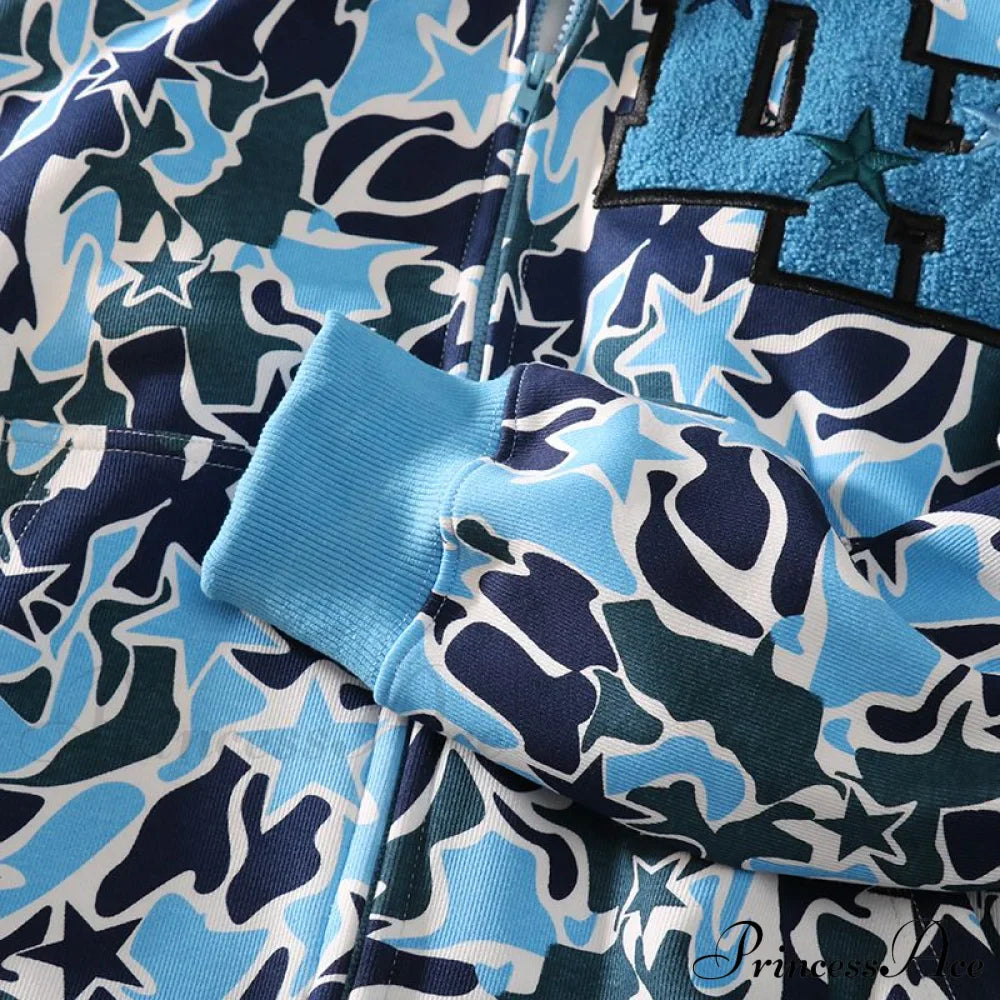 Y2k Hoodie Demon Streetwear Camouflage Up Embroidery Oversized Harajuku Zip Women image 4