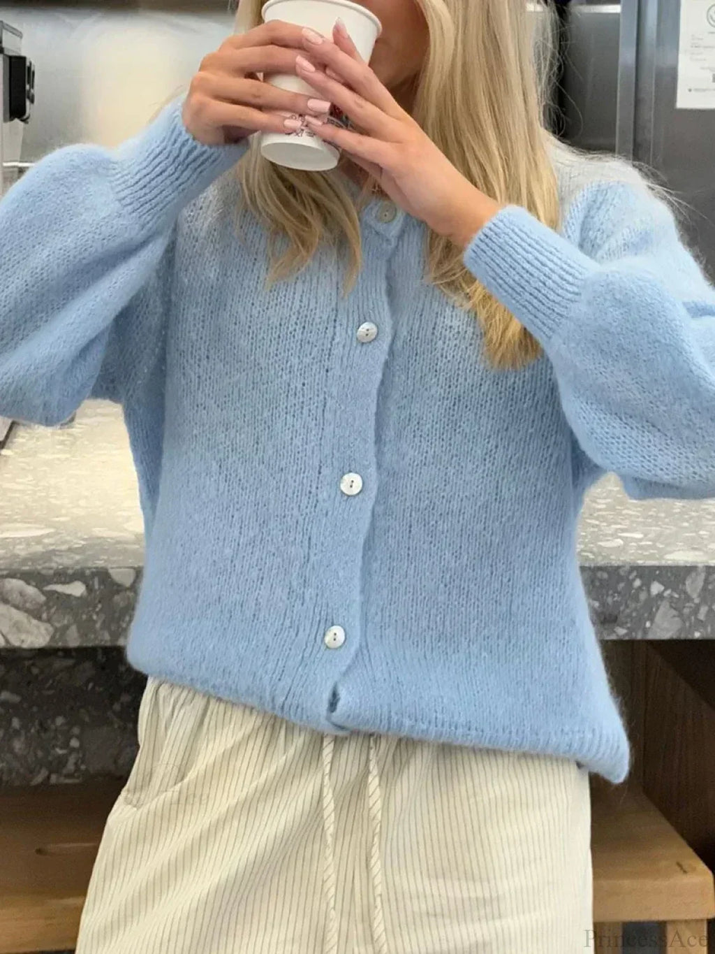 Y2K Knit Casual Cardigan Jacket image 10