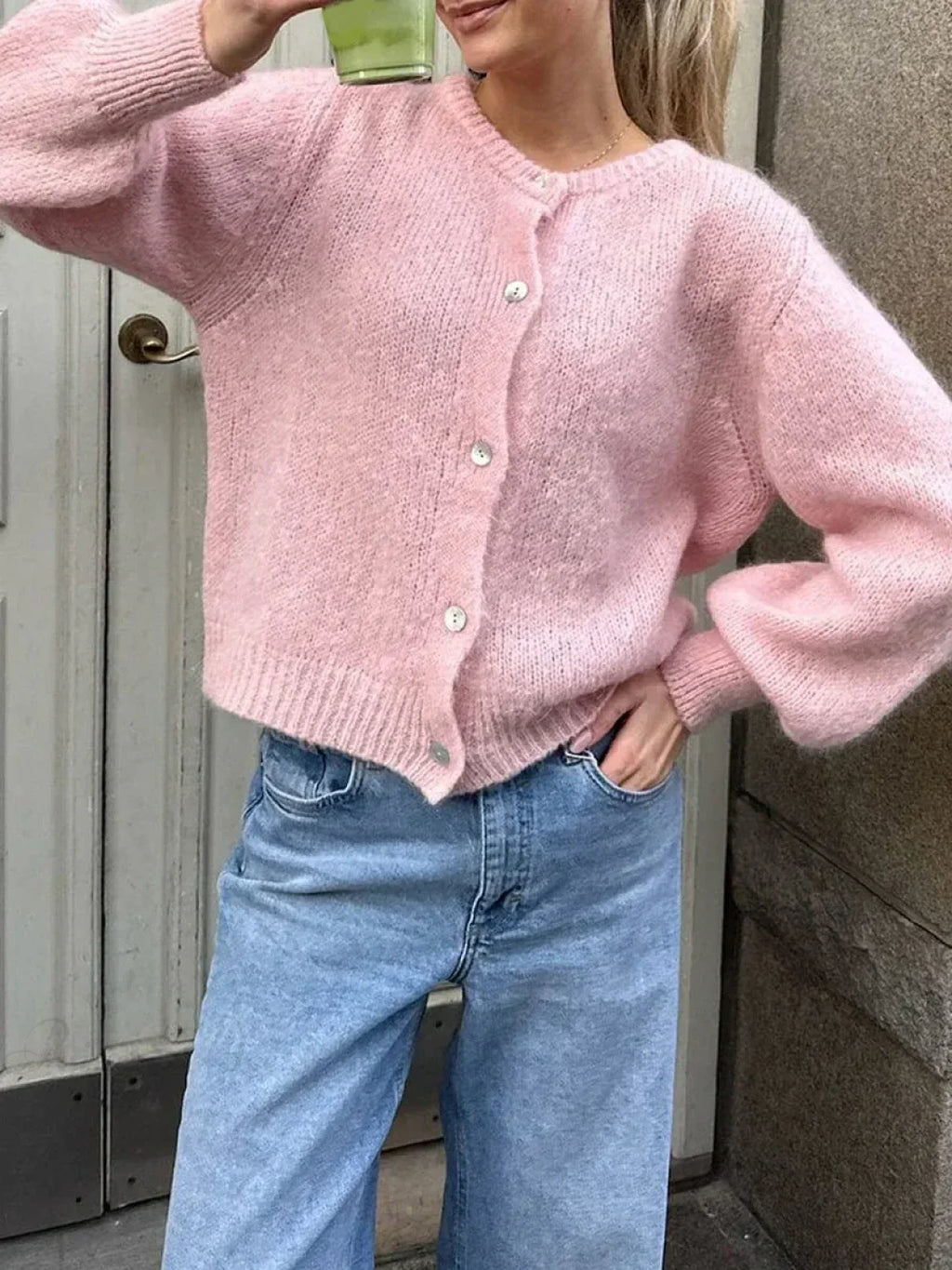 Y2K Knit Casual Cardigan Jacket image 7