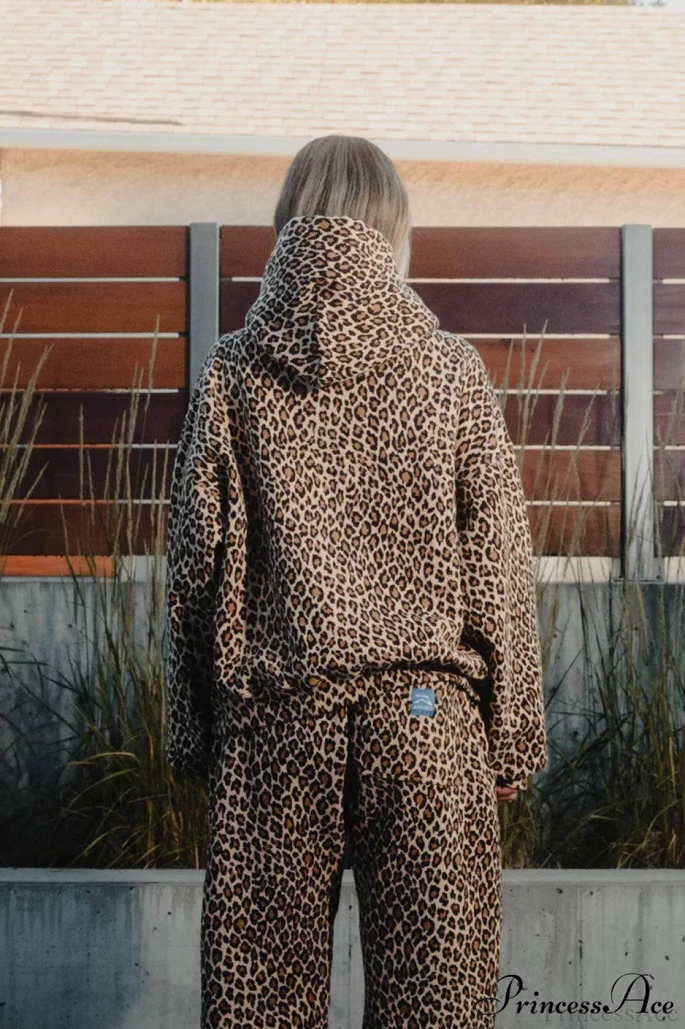 Y2K Leopard Print Hip-Hop Hoodie image 2