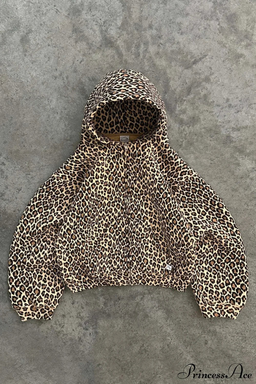 Y2K Leopard Print Hip-Hop Hoodie image 3