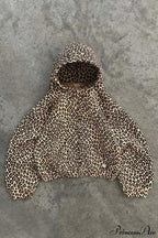 Y2K Leopard Print Hip-Hop Hoodie image 3