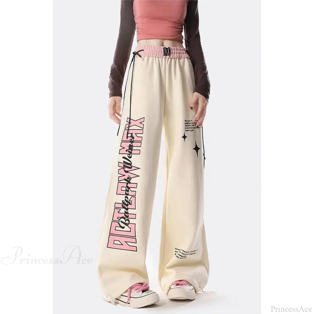 Y2K Letter Print Pants image 1