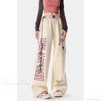 Y2K Letter Print Pants image 1