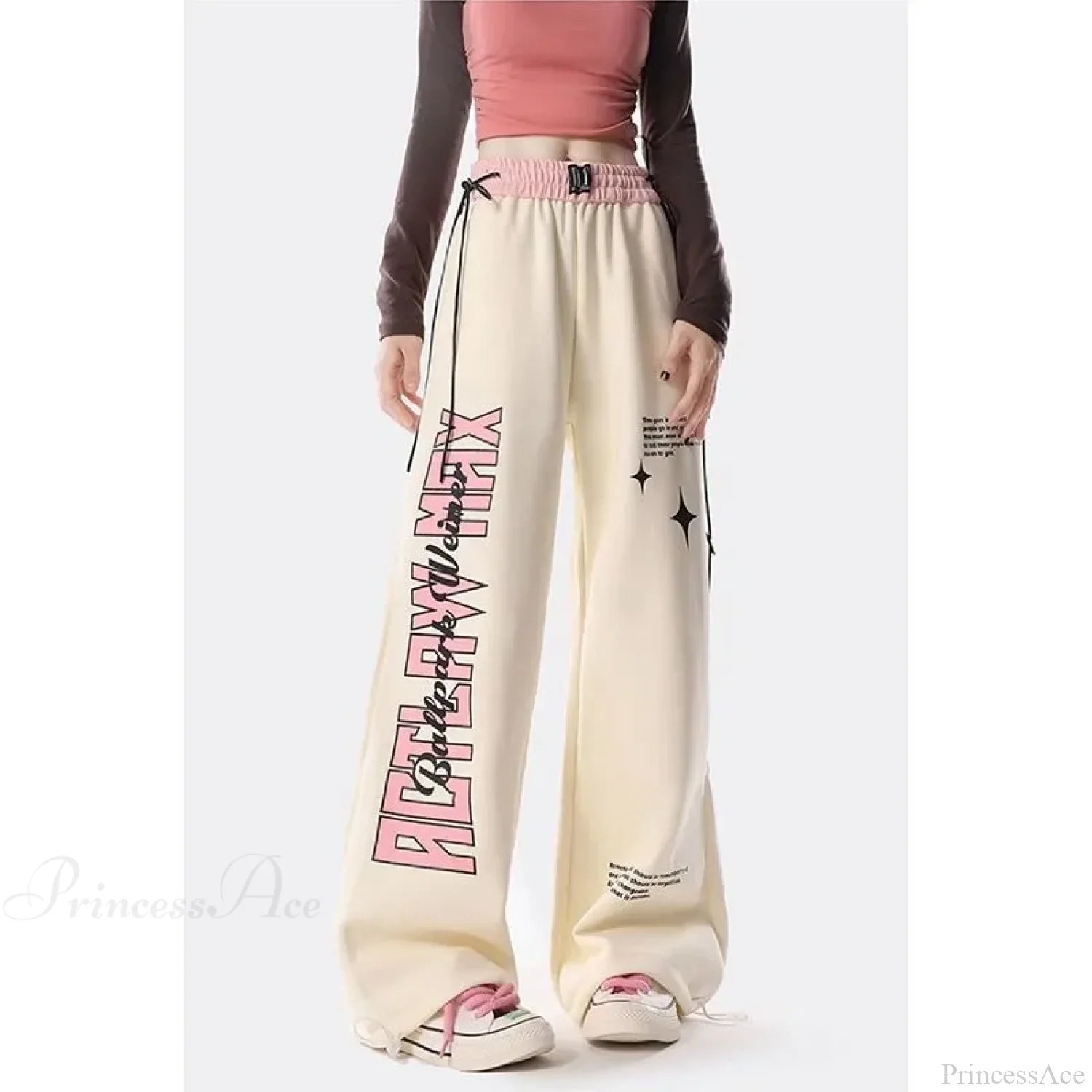 Y2K Letter Print Pants image 1
