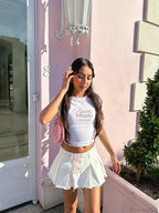 Y2k Letter Print Punk Crop Top T-shirt image 2