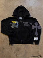 Y2K Letter Print  Street Casual Hoodie image 1