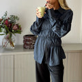 Y2K Long Sleeve Scrunched Blouse image 6