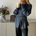 Y2K Long Sleeve Scrunched Blouse image 6