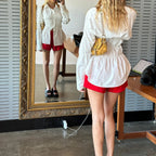 Y2K Long Sleeve Scrunched Blouse image 2