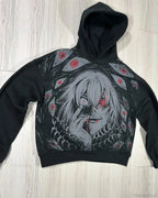 Y2K Mysterious Cartoon Zipper Hoodie image 2