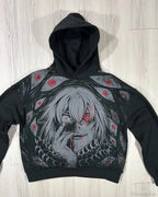 Y2K Mysterious Cartoon Zipper Hoodie image 1