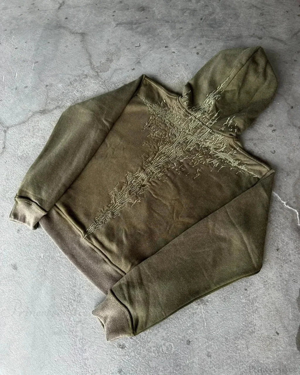 Y2K Mysterious Embroidery Hoodie image 6