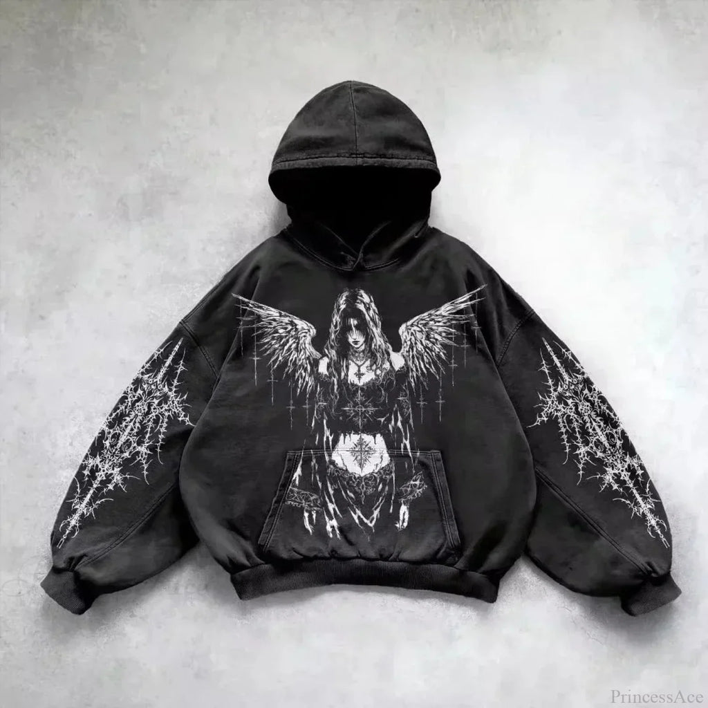 Y2K Mysterious Needlework Zipper Hoodie image 3