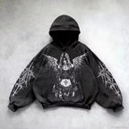 Y2K Mysterious Needlework Zipper Hoodie image 3