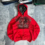 Y2K Mysterious Needlework Zipper Hoodie image 2