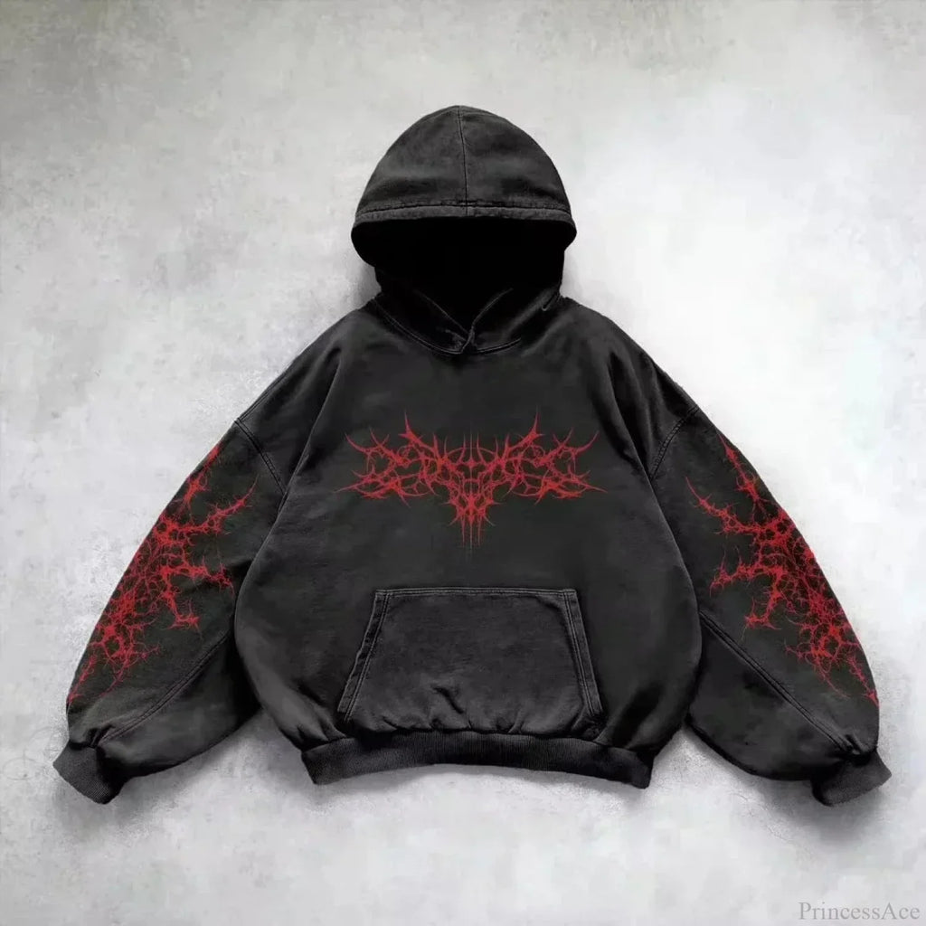 Y2K Mysterious Needlework Zipper Hoodie image 10