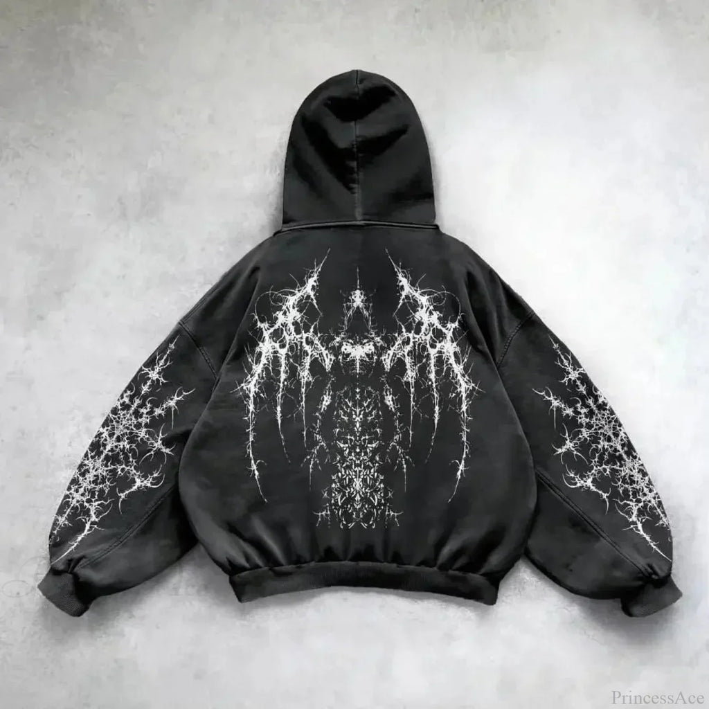 Y2K Mysterious Rap Urban Hoodie image 8